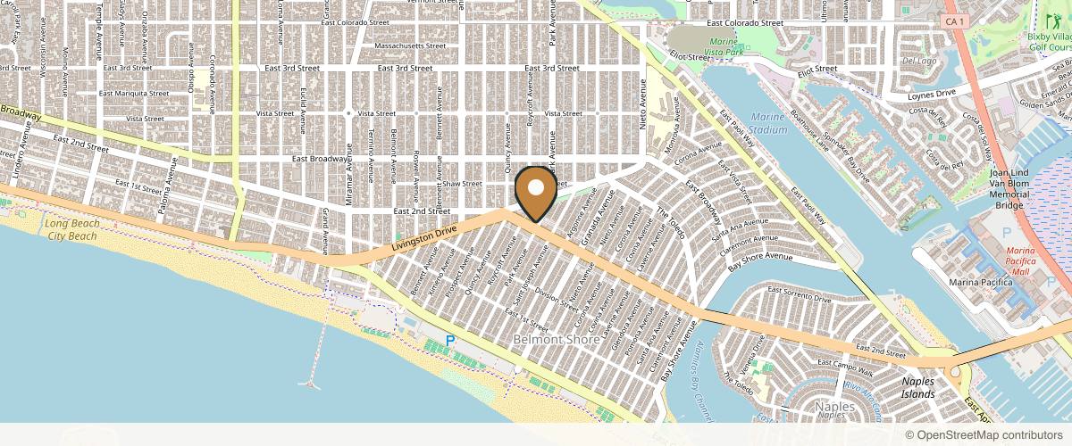 Map showing the exact location of LaserAway Long Beach at 4725 2nd St B, Long Beach, CA 90803, USA