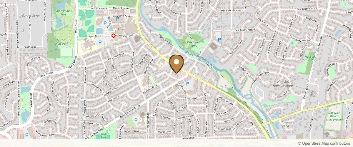Map showing the exact location of LaserAway Naperville at 1023 S Washington St Ste B103, Naperville, IL 60540, USA