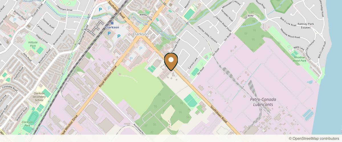 Map showing the exact location of Laserbody MD at 802 Southdown Rd Unit C3, Mississauga, ON L5J 2Y4, Canada