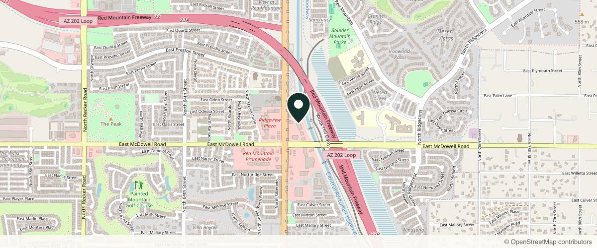 Map showing the exact location of LaVida MedSpa of Mesa at 2837 N Power Rd #108, Mesa, AZ 85215, USA