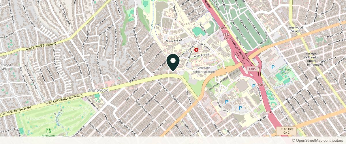 Map showing the exact location of Lawrence Matt, MD at 11633 San Vicente Blvd #106, Los Angeles, CA 90049