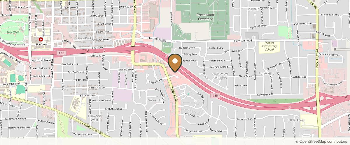 Map showing the exact location of Lawson Aesthetics & Medspa at 3121 Zelda Ct, Montgomery, AL 36106, USA