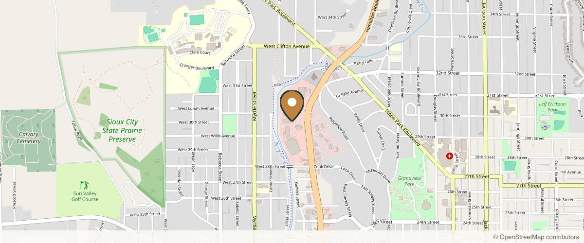 Map showing the exact location of Lazaderm at 3015 Hamilton Blvd, Sioux City, IA 51104, USA
