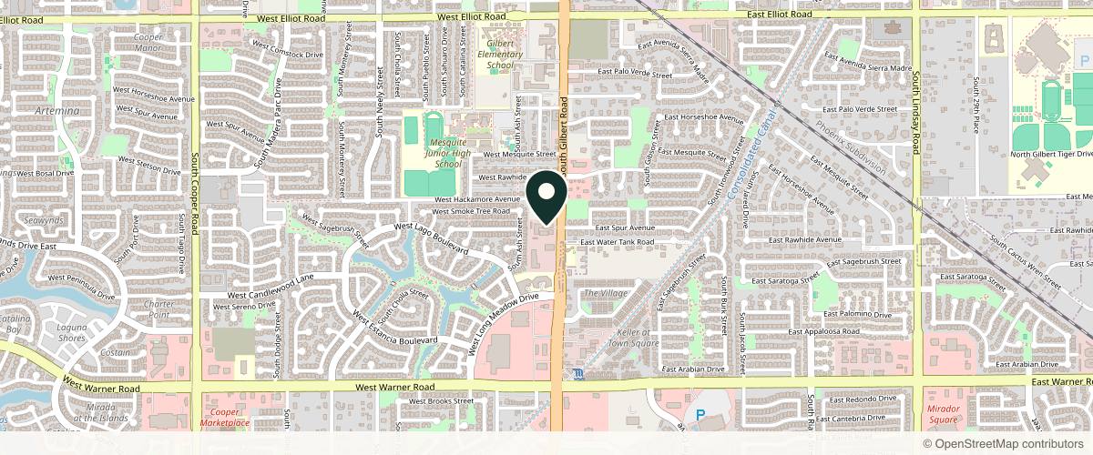 Map showing the exact location of LBC Aesthetics + Wellness at 428 S Gilbert Rd #104, Gilbert, AZ 85296, USA