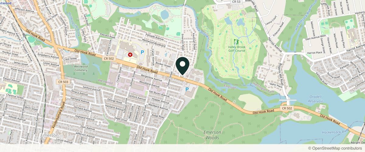 Map showing the exact location of Ledo Aesthetics at 400 Old Hook Rd Ste 2-2, Westwood, NJ 07675, USA