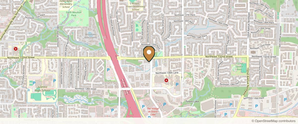 Map showing the exact location of LeMuse Health & Medical Aesthetics at 13131 120th Ave NE Ste C, Kirkland, WA 98034, USA