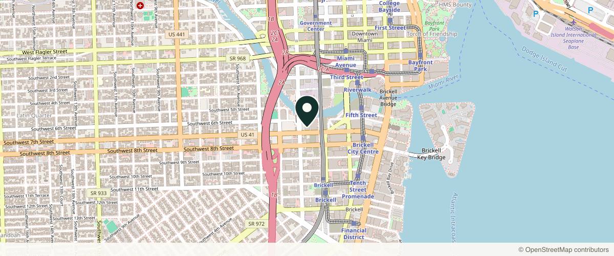 Map showing the exact location of Leonel Calderón, M.D. - REFRESH YOUR BEAUTY at 175 SW 7th St #1411, Miami, FL 33130