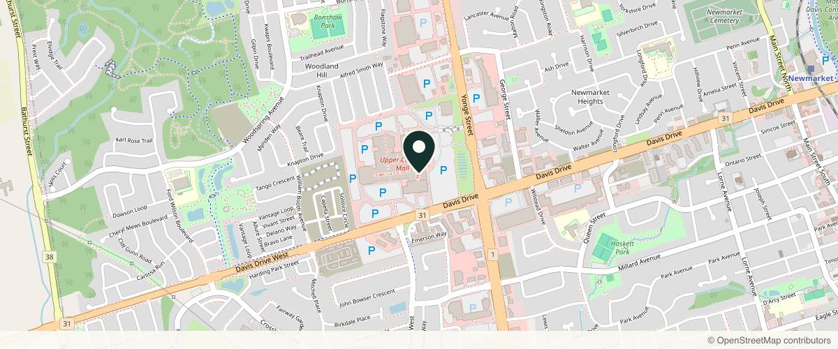Map showing the exact location of Level Laser Med Spa at 17600 Yonge St, Newmarket, ON L3Y 7M2, Canada