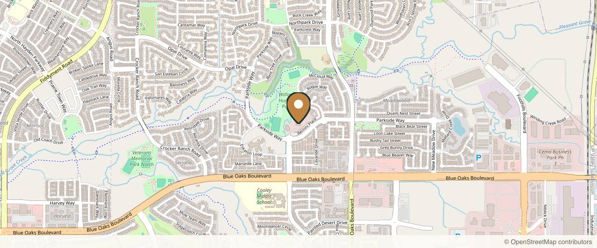 Map showing the exact location of Lifespark Health & Wellness at 130 Diamond Creek Pl Ste 100, Roseville, CA 95747, USA