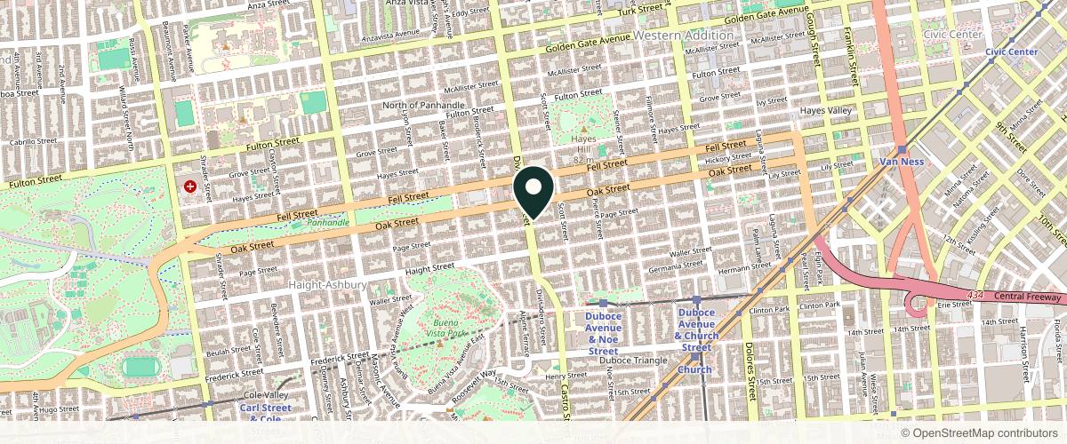 Map showing the exact location of Lilly Beauty Medical Spa | Facial | EMsculpt | Laser lipo at 300 Divisadero St, San Francisco, CA 94117, USA