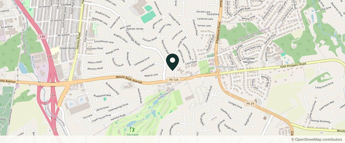 Map showing the exact location of Lines, Lips, and Glow at 1030 Plymouth Rd Ste D, York, PA 17402, USA