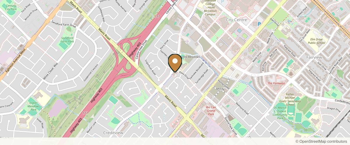 Map showing the exact location of Lip Doctor - Skin and Cosmetic Clinic at 592 Rathburn Rd W Unit 4, Mississauga, ON L5B 3A4, Canada