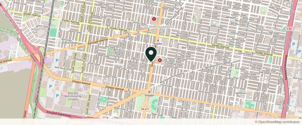 Map showing the exact location of Lips and Drips by Erica Marie LLC at 2342 S Broad St, Philadelphia, PA 19145, USA
