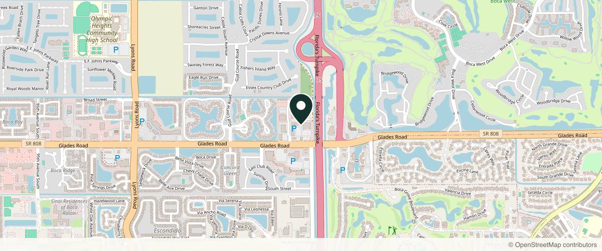 Map showing the exact location of Liquid Beauty Clinic at 8177 Glades Rd Bay25, Boca Raton, FL 33434, USA