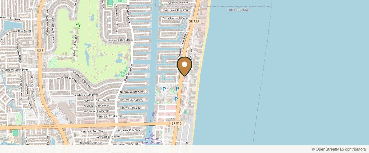 Map showing the exact location of Liquivida Wellness Center | Lauderdale Beach at 3708 N Ocean Blvd, Fort Lauderdale, FL 33308, USA