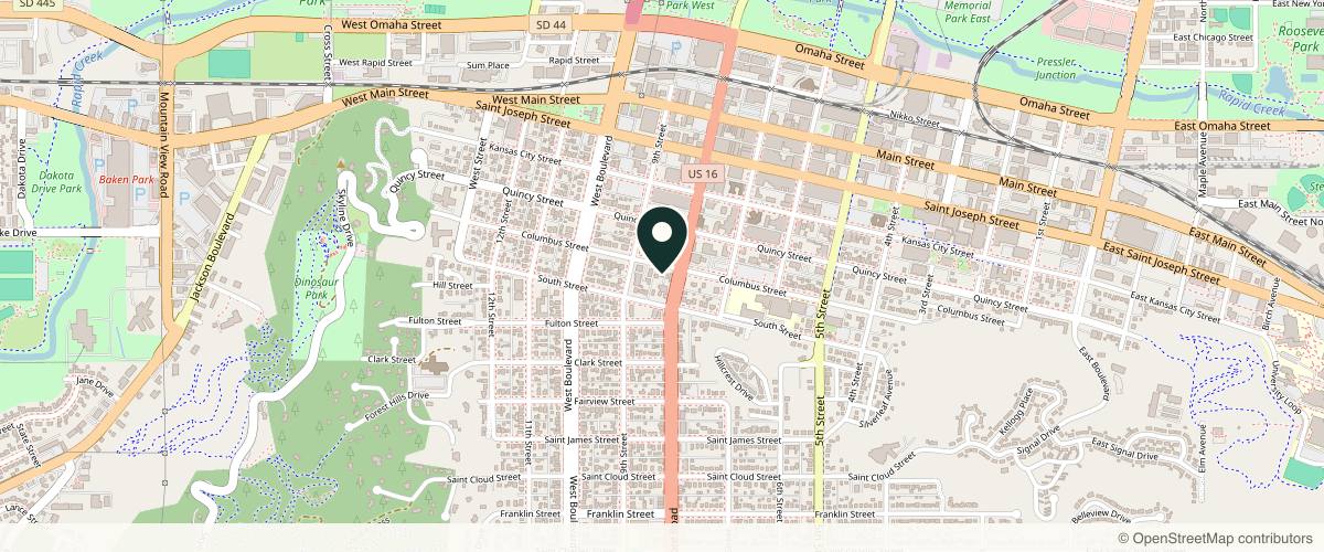 Map showing the exact location of LiveWell Medical Aesthetics at 811 Columbus St, Rapid City, SD 57701, USA