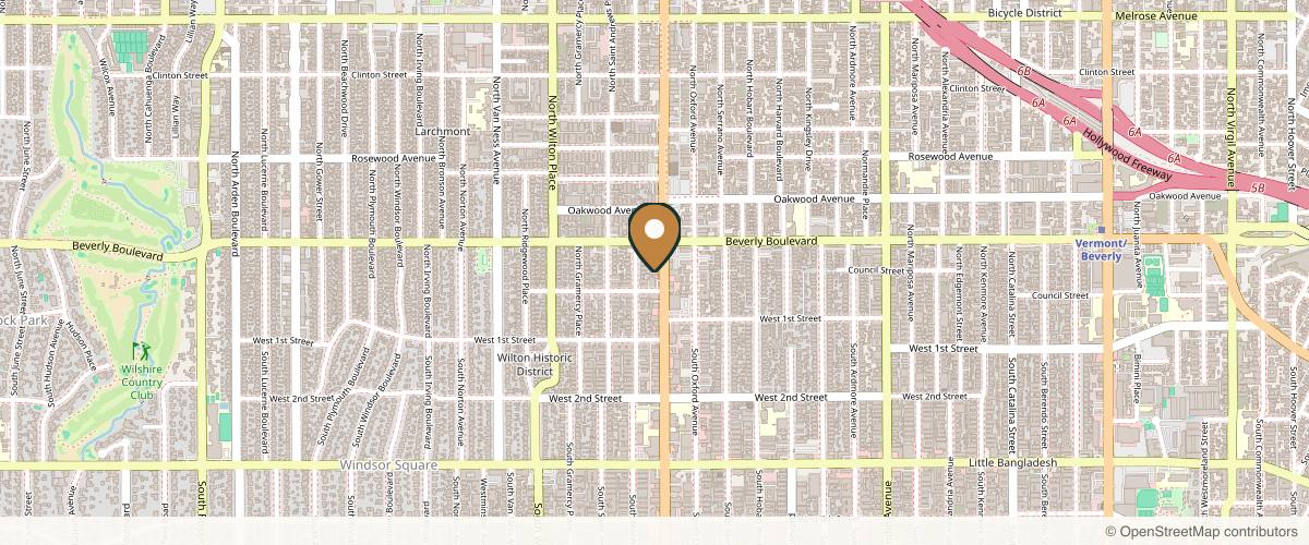 Map showing the exact location of Liz Medical Aesthetics & Skincare at 217 N Western Ave #2a, Los Angeles, CA 90004, USA
