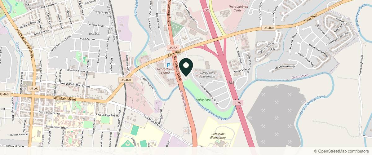 Map showing the exact location of Lolia Aesthetics | Georgetown, KY at 98 Finley Dr Ste 300, Georgetown, KY 40324, USA