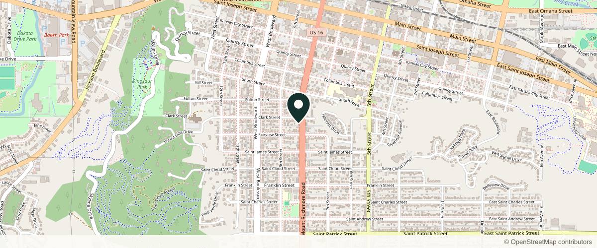 Map showing the exact location of Longevity Aesthetics, PLLC at 1211 Mt Rushmore Rd Suite A, Rapid City, SD 57701, USA