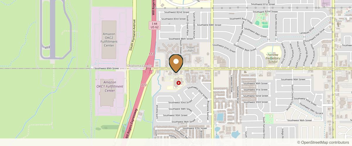 Map showing the exact location of Longevity OKC at 3110 SW 89th St #101, Oklahoma City, OK 73159, USA