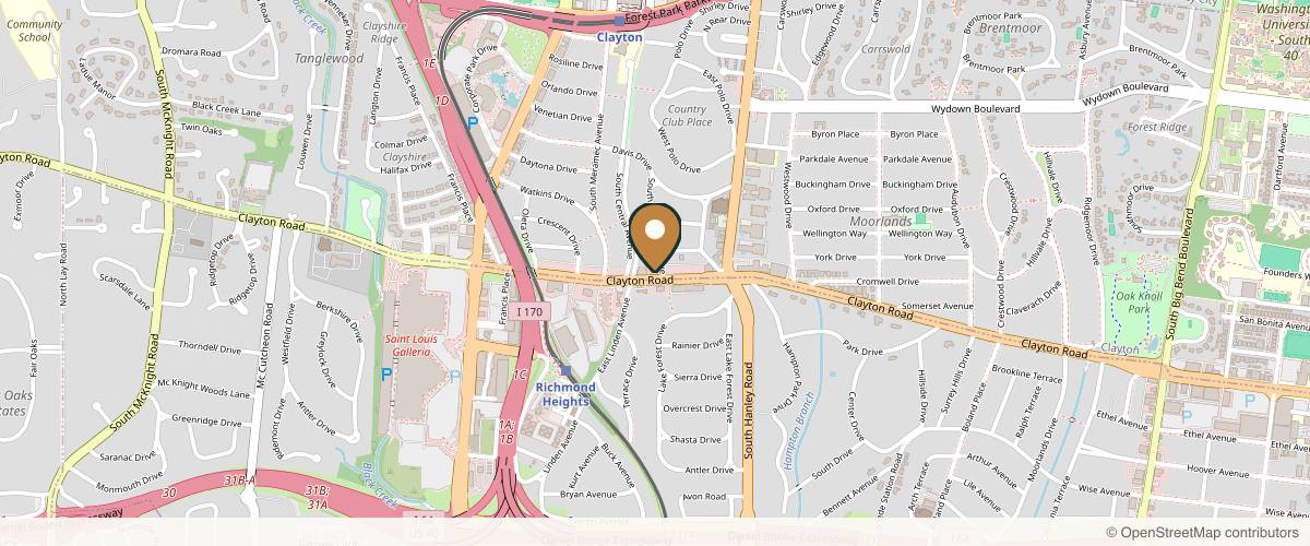 Map showing the exact location of Look Lab Med Spa at 7805 Clayton Rd, Clayton, MO 63117, USA
