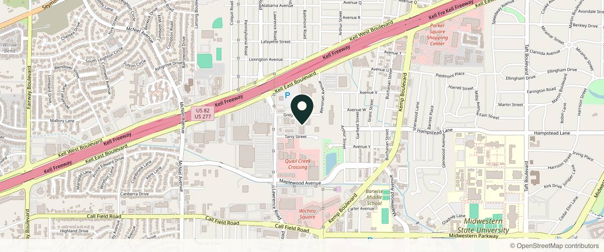 Map showing the exact location of Lookin Good Spa Medi Spa and Hair Salon at 3709 Gregory St Ste 104, Wichita Falls, TX 76308, USA