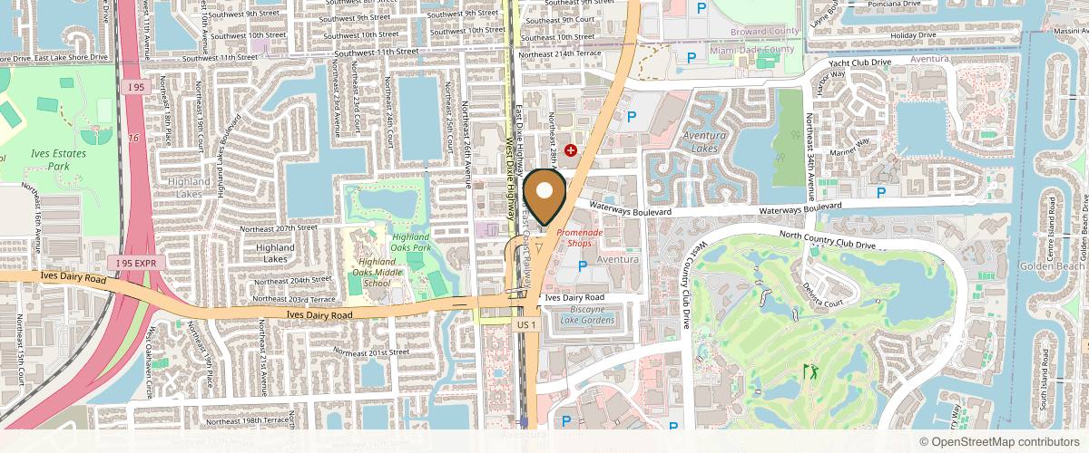 Map showing the exact location of LoveLand Medical Spa at 20632 Biscayne Blvd, Aventura, FL 33180, USA