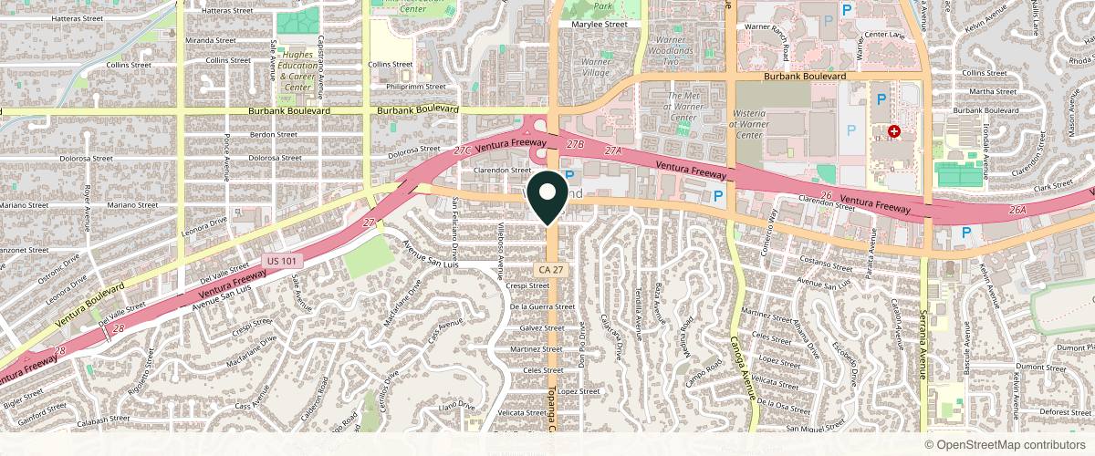 Map showing the exact location of Lovely Med Spa at 5353 Topanga Canyon Blvd #103, Woodland Hills, CA 91364, USA