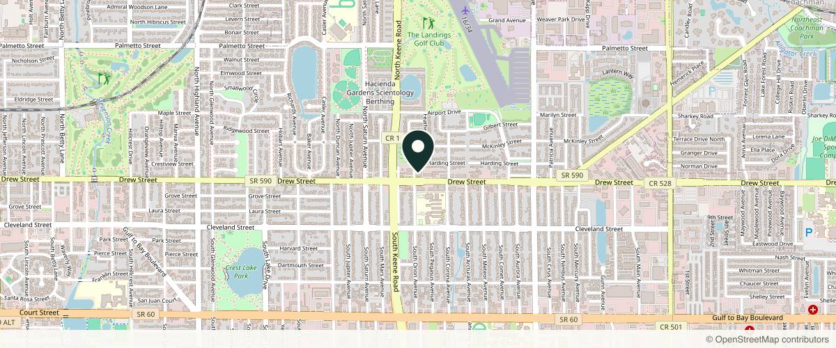 Map showing the exact location of Lueur Aesthetics at 1822 Drew St Ste 105, Clearwater, FL 33765, USA