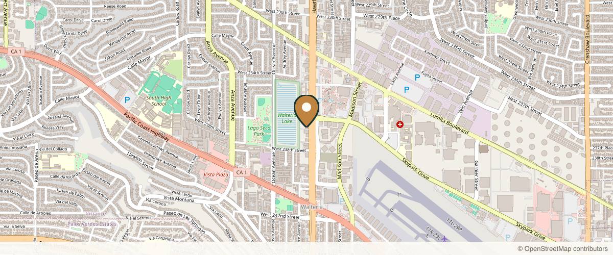 Map showing the exact location of Lumier Medical Spa Torrance at 23639 Hawthorne Blvd Ste 300, Torrance, CA 90505, USA