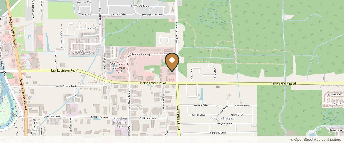 Map showing the exact location of Luminescence Aesthetics Buffalo at 2800 Sweet Home Rd #2, Buffalo, NY 14228, USA