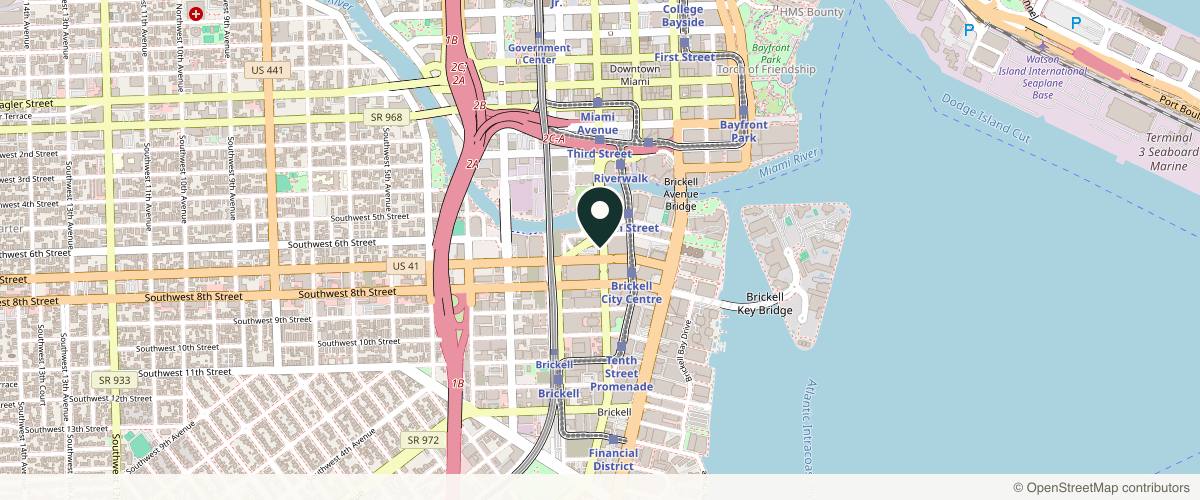 Map showing the exact location of LumiVita Miami at 630 S Miami Ave, Miami, FL 33130, USA