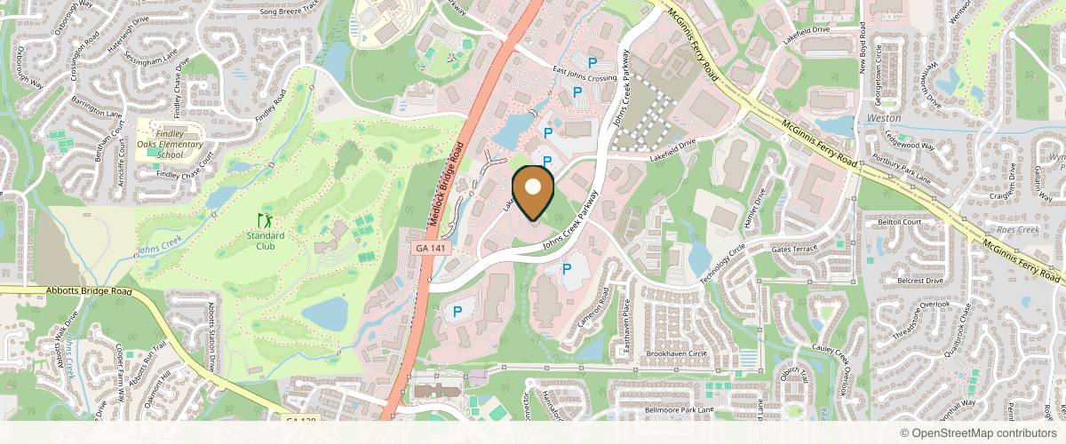 Map showing the exact location of Luna Plastic and Reconstructive Surgery and Medical Spa at 11315 Johns Creek Pkwy Ste 440, Johns Creek, GA 30097, USA