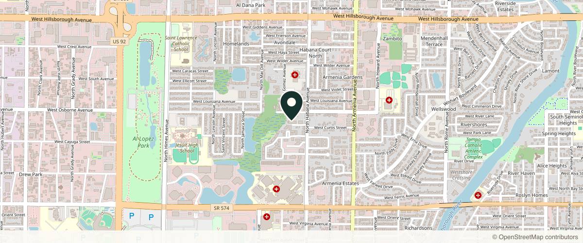 Map showing the exact location of Lunabella Aesthetics at 4730 N Habana Ave Ste 301, Tampa, FL 33614, USA