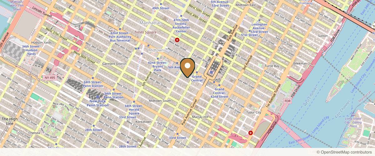 Map showing the exact location of Lushful Aesthetics at 18 E 41st St 14th Floor Suite 1404, New York, NY 10017, USA