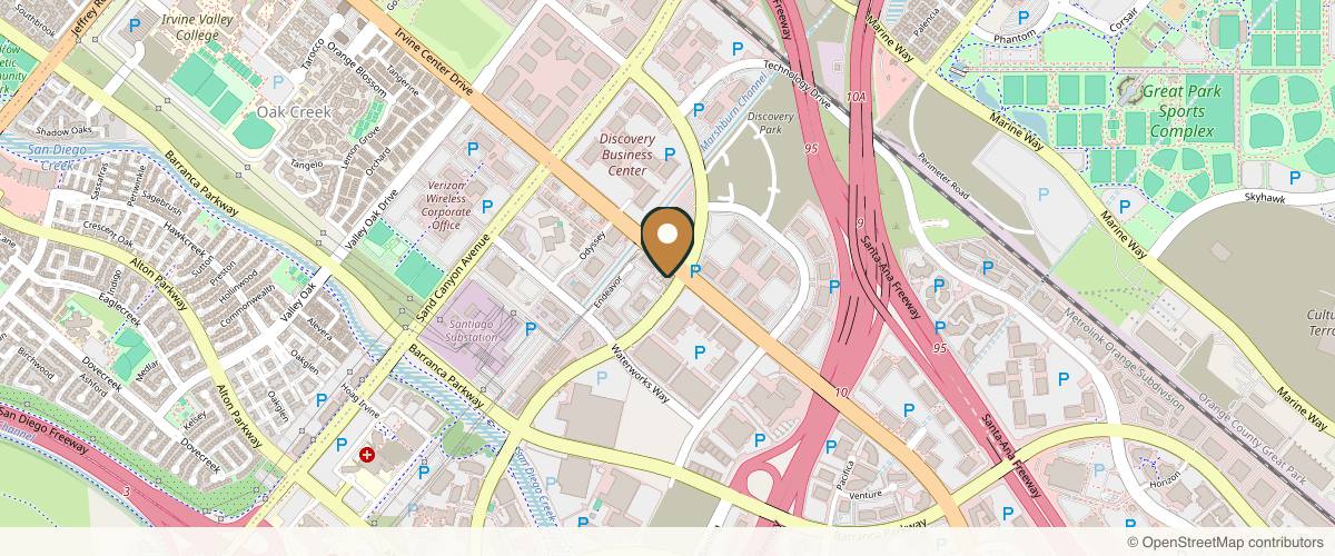 Map showing the exact location of Lux Medical OC at 15775 Laguna Canyon Rd #110, Irvine, CA 92618, USA