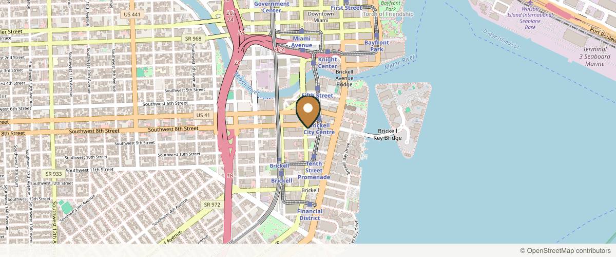 Map showing the exact location of LUX MedSpa Brickell at 805 S Miami Ave 9th Floor, Miami, FL 33130, USA