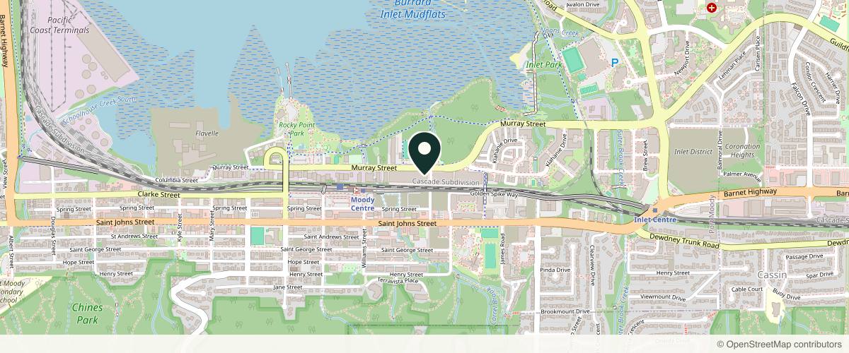 Map showing the exact location of Lux Skin Lab at 55 Electronic Ave #1, Port Moody, BC V3H 0P3, Canada