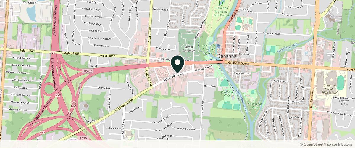 Map showing the exact location of Luxe Glow Aesthetics and Wellness at W Johnstown Rd #230, Columbus, OH 43230, USA