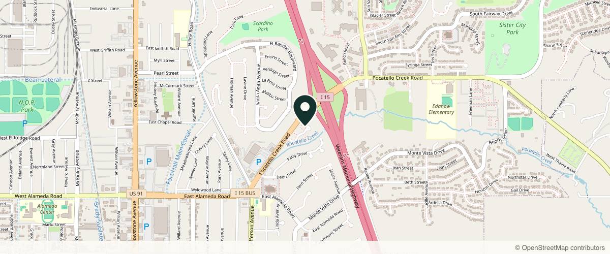 Map showing the exact location of Luxe Lab at 1155 Pocatello Creek Rd Ste A, Pocatello, ID 83201, USA
