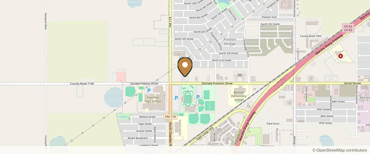 Map showing the exact location of Luxury Lounge Aesthetics & IV Wellness at 602 Donald Preston Dr Ste 102, Wolfforth, TX 79382, USA