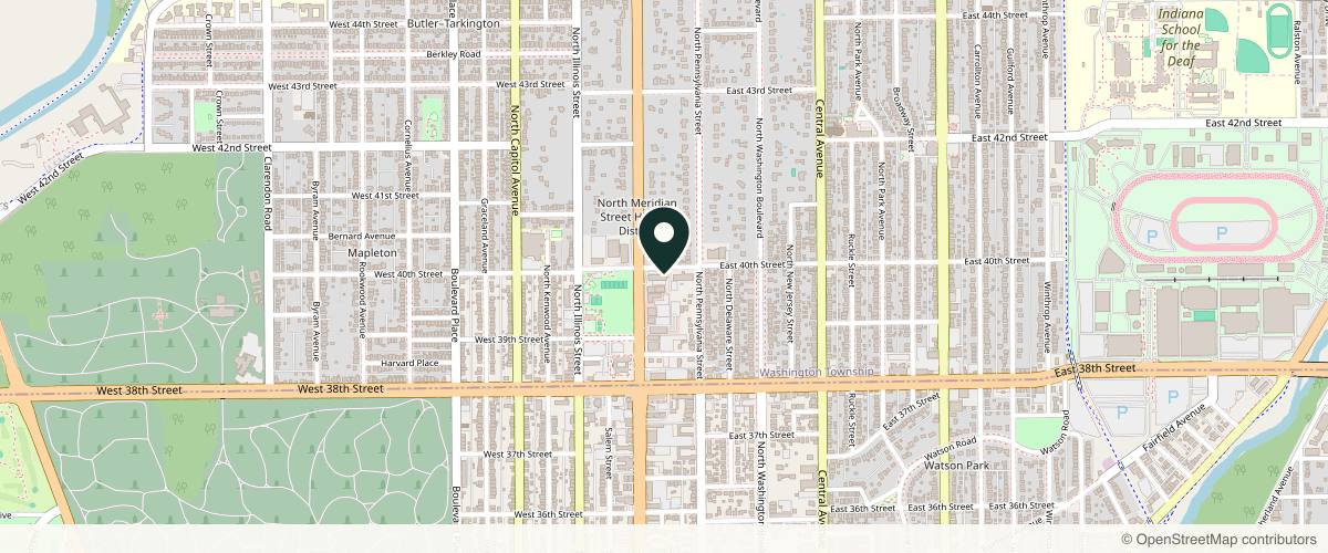 Map showing the exact location of Lyfe MedSpa at 3965 N Meridian St Ste C, Indianapolis, IN 46208, USA