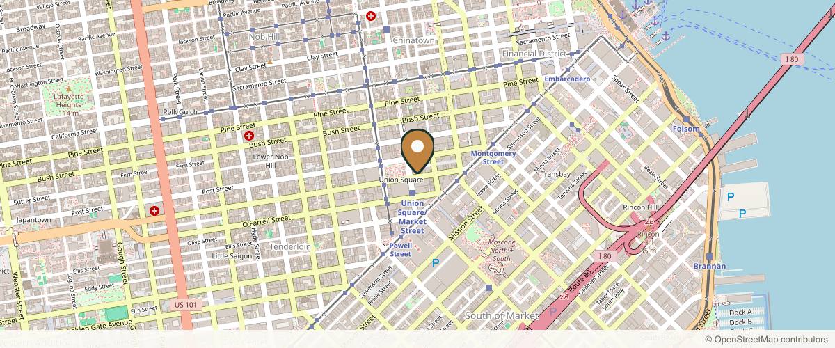 Map showing the exact location of Mabrie Facial Institute at 166 Geary St floor 1300, San Francisco, CA 94108, USA