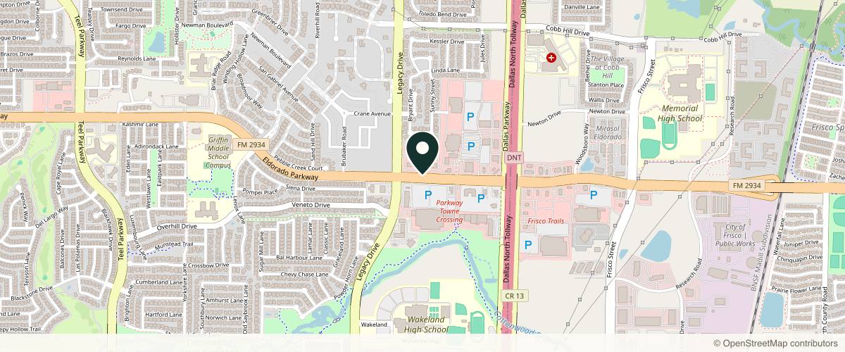Map showing the exact location of Magnetic Aesthetics at 4770 Eldorado Pkwy STE 250, Frisco, TX 75034, USA
