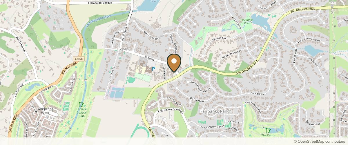 Map showing the exact location of Mahtab Aesthetics at 16236 San Dieguito Rd #2-22, Rancho Santa Fe, CA 92091, USA