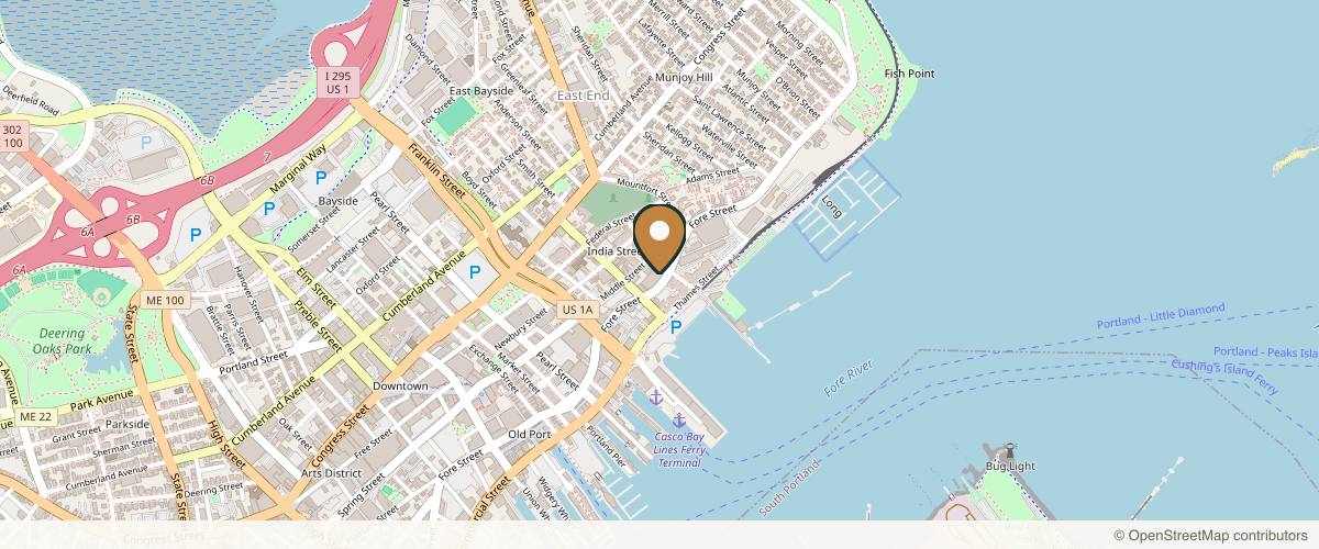 Map showing the exact location of Maine Aesthetic Medicine at 163 Fore St Fl 2, Portland, ME 04101, USA