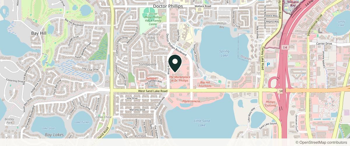 Map showing the exact location of Makeover Aesthetics at 7600 Dr Phillips Blvd #58, Orlando, FL 32819, USA
