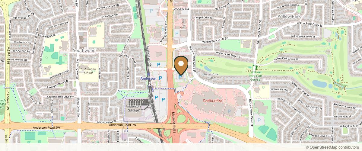 Map showing the exact location of MANA Aesthetics at 11012 Macleod Trl SE #760, Calgary, AB T2J 6A5, Canada