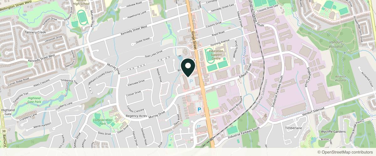 Map showing the exact location of Mana's Med Spa at South Medical Centre, 14800 Yonge St Unit 123, Aurora, ON L4G 1N3, Canada