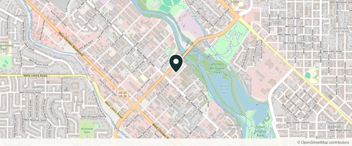 Map showing the exact location of Mandisà Wellness & Aesthetics at 412 E 41st St Ste 1011, Garden City, ID 83714, USA
